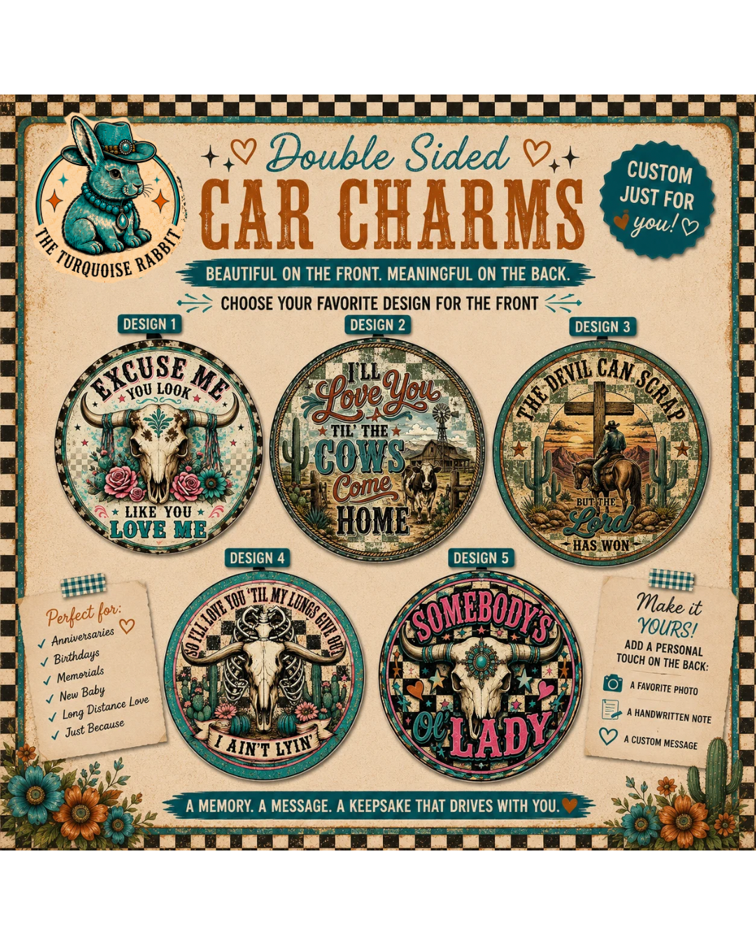3.5" Car Charm Accessory