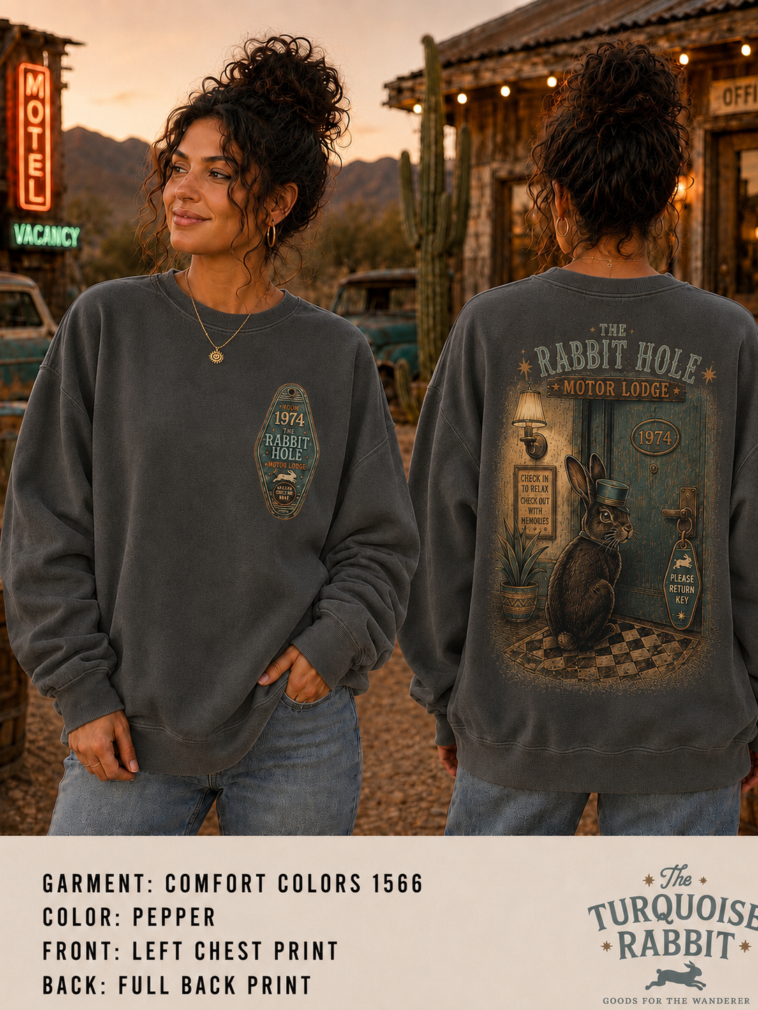 Room 1974 Crewneck - Rabbit Hole Motor Lodge