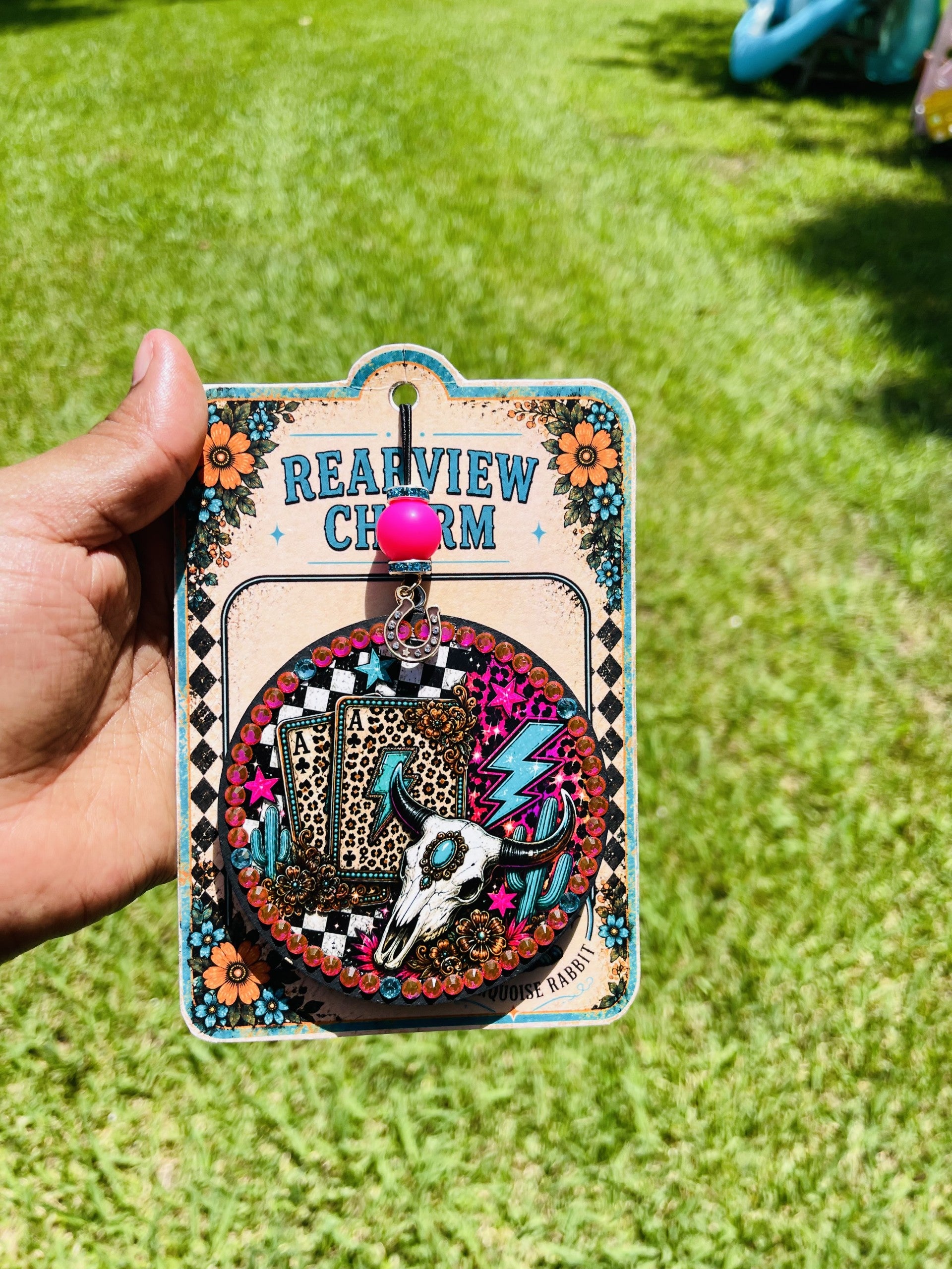 3.5" Car Charm Accessory - Western Wild Card