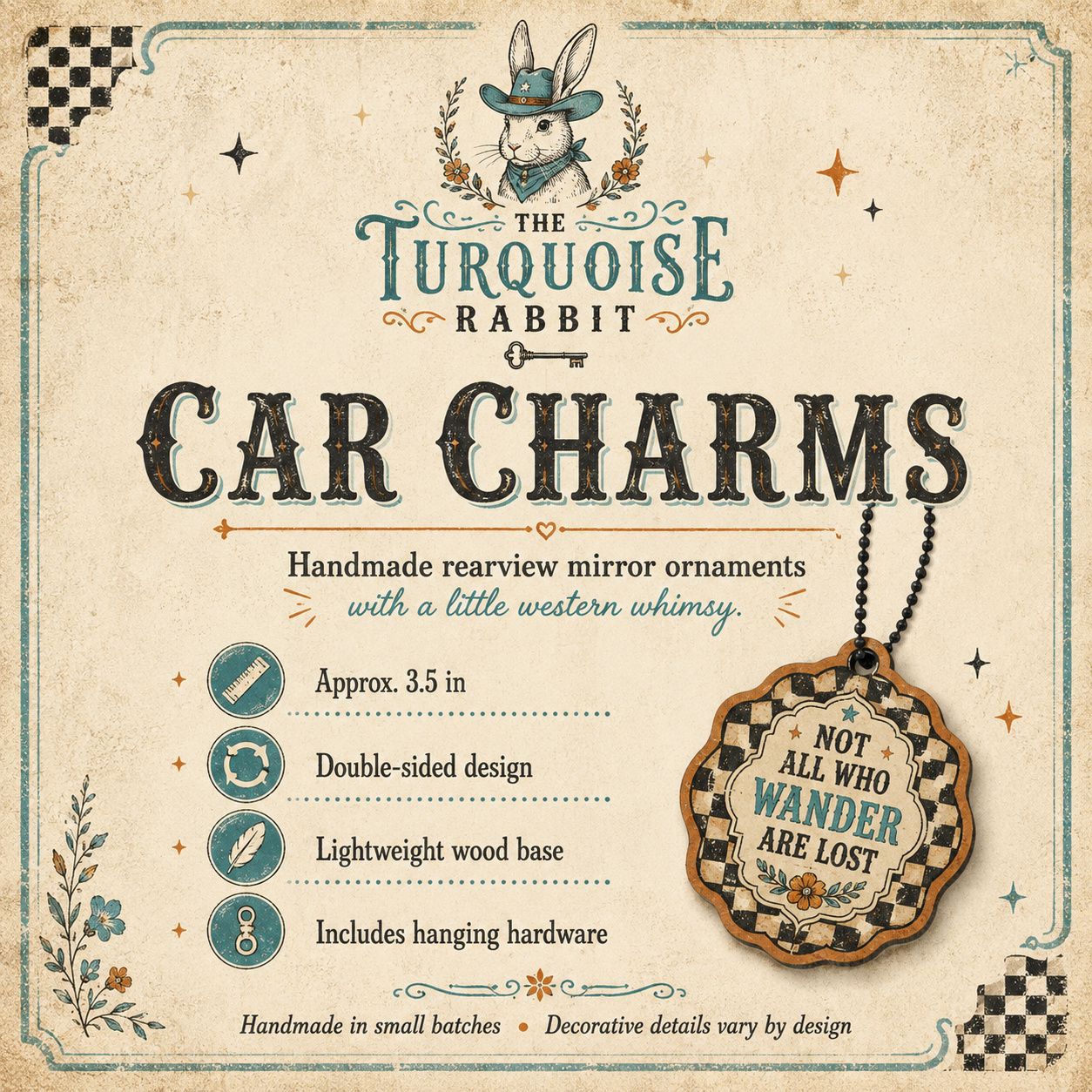 3.5" Car Charm Accessory