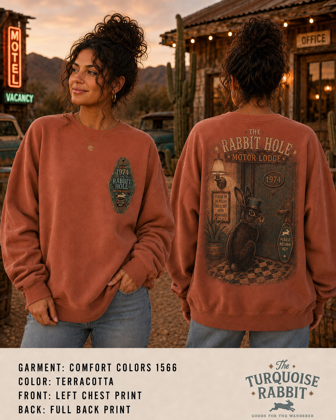 Room 1974 Crewneck - Rabbit Hole Motor Lodge