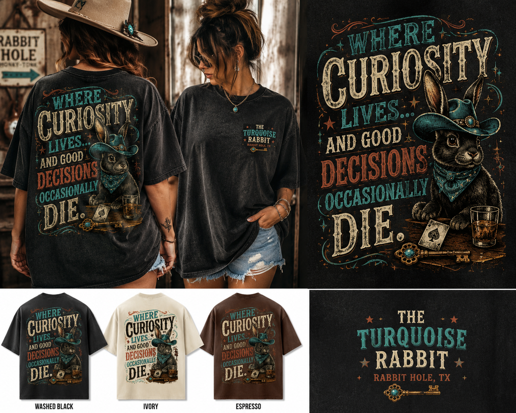 Where Curiosity Lives & Good Decisions Occasionally Die Tee