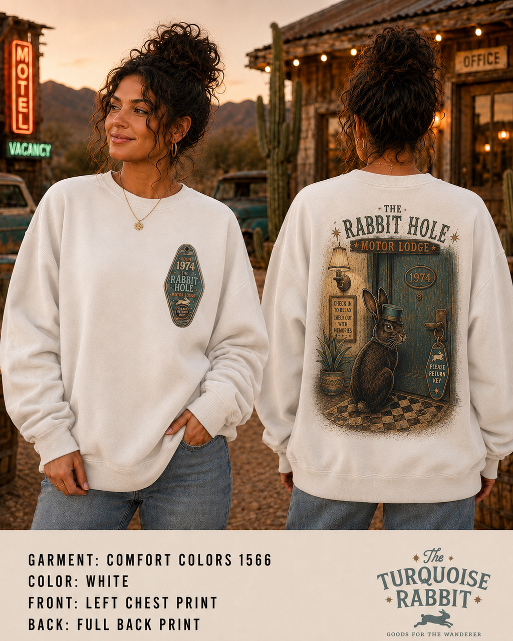 Room 1974 Crewneck - Rabbit Hole Motor Lodge
